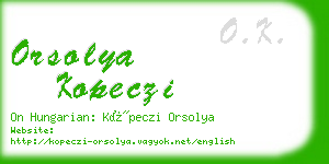 orsolya kopeczi business card